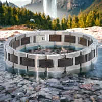 Dolomieten - Ebbenhout & Roestvrij Staal Houten Armband