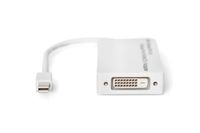 Digitus AK-340509-002-W video kabel adapter 0,2 m Mini DisplayPort DisplayPort + DVI + HDMI Wit - thumbnail