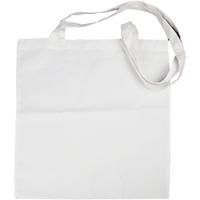 Creativ Company Tas met lang hengsel, afm 38x42 cm, 130 gr, wit, 10 stuk/ 1 doos