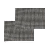 Set van 12x stuks placemats uni zwart texaline 50 x 35 cm - thumbnail