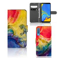 Hoesje Samsung Galaxy A7 (2018) Watercolor Dark | Portemonnee hoesje