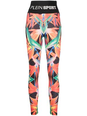 Plein Sport legging stretch à détail de fleur - Noir