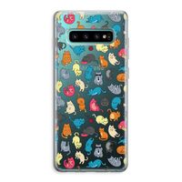 Kleurrijke katten: Samsung Galaxy S10 Plus Transparant Hoesje
