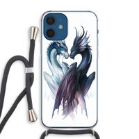 Yin Yang Dragons: iPhone 12 Transparant Hoesje met koord