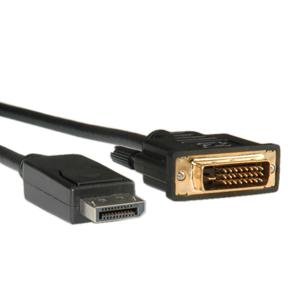 ROLINE DisplayPort Kabel DP Male - DVI Male (24+1), LSOH, zwart, 5 m