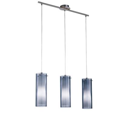 Eglo HanglampPinto Nero 3-lichts nikkel smoke glas - 90305