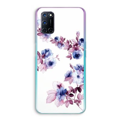 Waterverf bloemen: Oppo A92 Transparant Hoesje