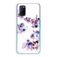 Waterverf bloemen: Oppo A92 Transparant Hoesje