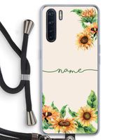 Zonnebloemen: Oppo A91 Transparant Hoesje met koord