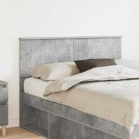 Hoofdbord met hoofdeinde Beton Grijs 135 cm Bewerkt hout