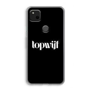 Topwijf Zwart: Google Pixel 4a Transparant Hoesje