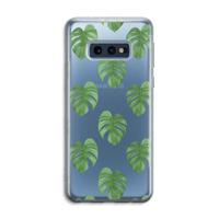 Monstera leaves: Samsung Galaxy S10e Transparant Hoesje - thumbnail