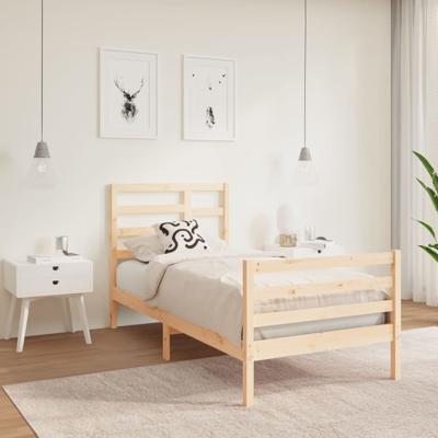 Bedframe massief hout 75x190 cm