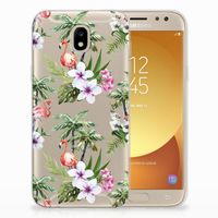 Samsung Galaxy J5 2017 TPU Hoesje Flamingo Palms - thumbnail