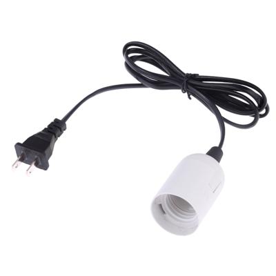 E27 Wire Cap lamp houder kroonluchter stopcontact met 1.5 m verlengkabel US plug (wit)