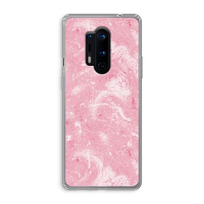 Abstract Painting Pink: OnePlus 8 Pro Transparant Hoesje