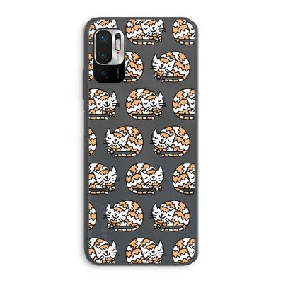 Slapende poes: Xiaomi Redmi Note 10 5G Transparant Hoesje