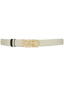 Ferragamo ceinture réversible à boucle Gancini - Blanc