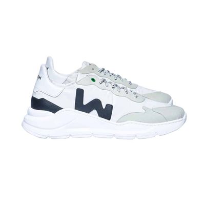 Womsh Vegan Sneaker Wave Wit Crème met Zwarte W