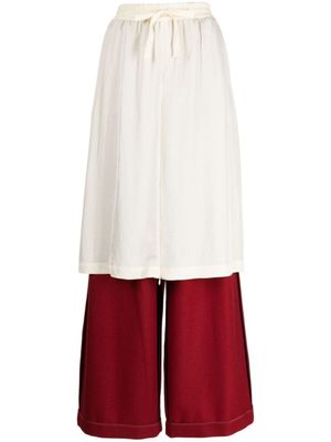 Undercover pantalon ample à design superposé - Blanc