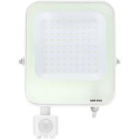 LED Bouwlamp met Bewegingssensor - 50W - Natuurlijk Wit 4000K - Waterdicht IP65