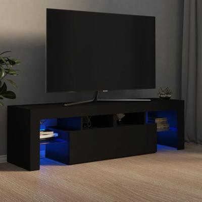 Tv-meubel met LED-verlichting 140x36,5x40 cm zwart