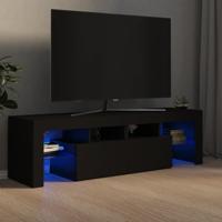 Tv-meubel met LED-verlichting 140x36,5x40 cm zwart