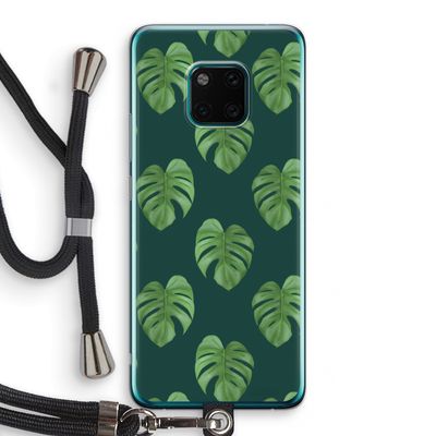 Monstera leaves: Huawei Mate 20 Pro Transparant Hoesje met koord