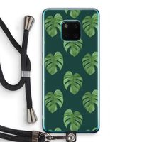 Monstera leaves: Huawei Mate 20 Pro Transparant Hoesje met koord