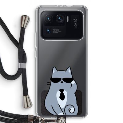 Cool cat: Xiaomi Mi 11 Ultra Transparant Hoesje met koord