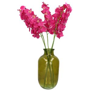 Kunstbloemen boeket Orchidee - 5 stelen - diep roze - 71 cm - Kunst zijdebloemen