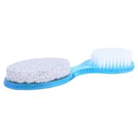 Benson Care voetborstel - 3 in 1 - kunststof - blauw - 11 cm - anti eelt - puimsteen