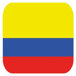 45x Onderzetters voor glazen met Colombiaanse vlag   -
