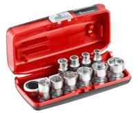 Facom 11-del dopset 6 kant 1/4&apos; 180hx