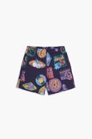 Korte broek met stempels - BLUE - 7/8