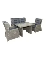 Lounge-diningset sacha kobo grijs Lounge-diningset sacha kobo grijs