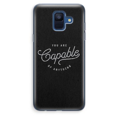 Capable: Samsung Galaxy A6 (2018) Transparant Hoesje