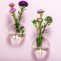 Glazen muurvaasjes (set van 2) - Rond