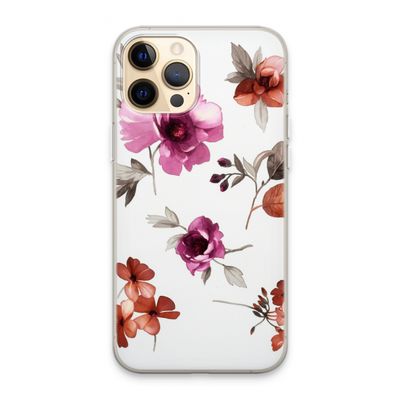 Geschilderde bloemen: iPhone 13 Pro Max Transparant Hoesje