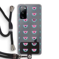 Smiley watermeloenprint: Samsung Galaxy S20 FE / S20 FE 5G Transparant Hoesje met koord