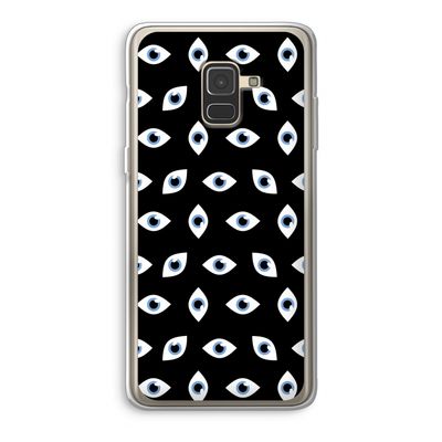 Eyes pattern: Samsung Galaxy A8 (2018) Transparant Hoesje