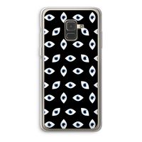 Eyes pattern: Samsung Galaxy A8 (2018) Transparant Hoesje