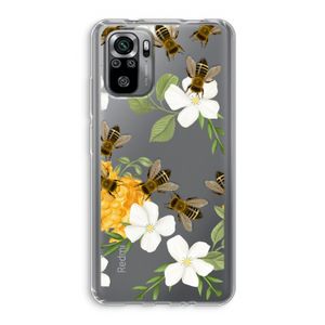 No flowers without bees: Xiaomi Redmi Note 10S Transparant Hoesje