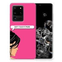 Samsung Galaxy S20 Ultra Silicone-hoesje Woman Don't Touch My Phone - thumbnail