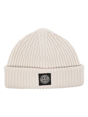 Stone Island bonnet nervuré à motif Compass - Tons neutres