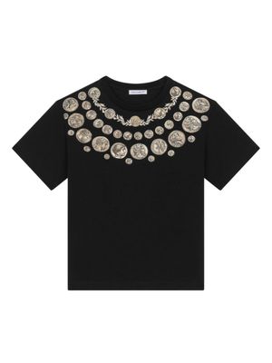 Dolce & Gabbana Kids t-shirt à logo imprimé - Noir