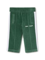 Palm Angels Kids pantalon de jogging en coton à logo brodé - Vert - thumbnail