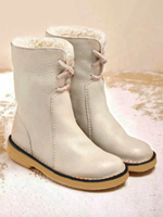 Vintage Soft Leather Thermal Lace-Up Boots