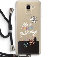 Tough Life: Samsung Galaxy J6 (2018) Transparant Hoesje met koord