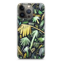 Tropical Palms Dark: iPhone 13 Pro Transparant Hoesje